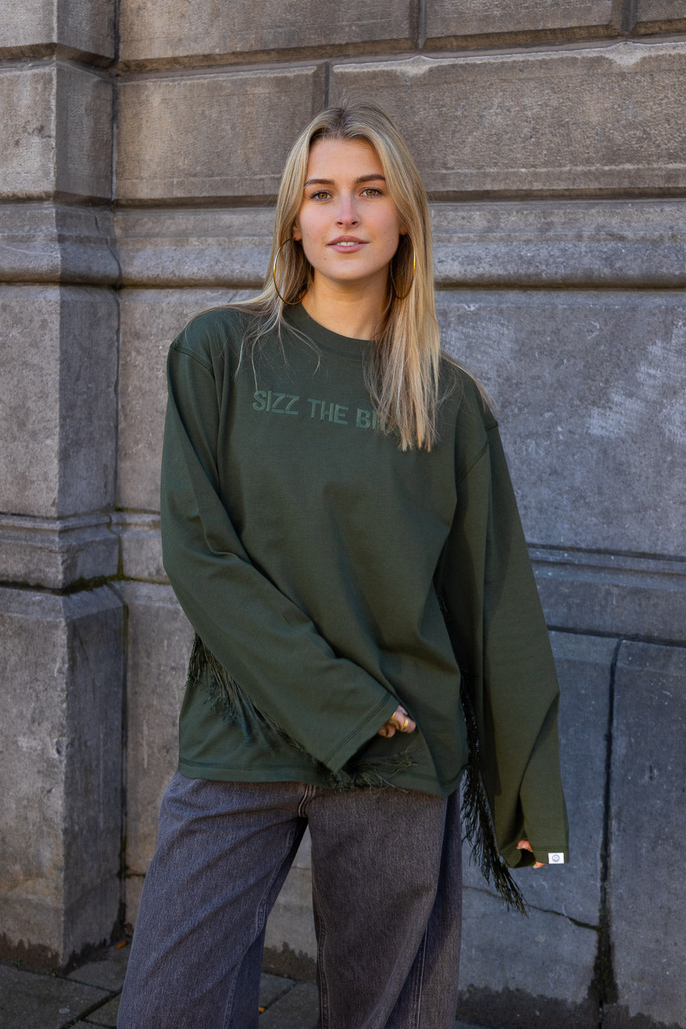 SIZZ THE BRAND Longsleeve Fringes Green