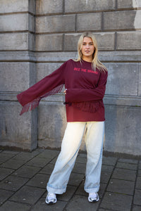 SIZZ THE BRAND Longsleeve Fringes Burgundy