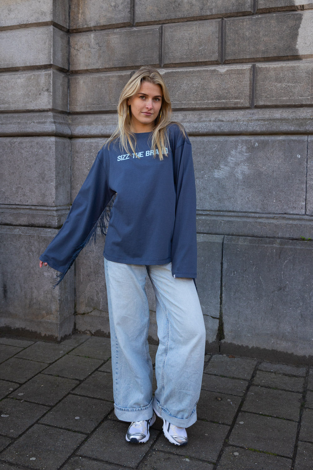 SIZZ THE BRAND Longsleeve Fringes Blue