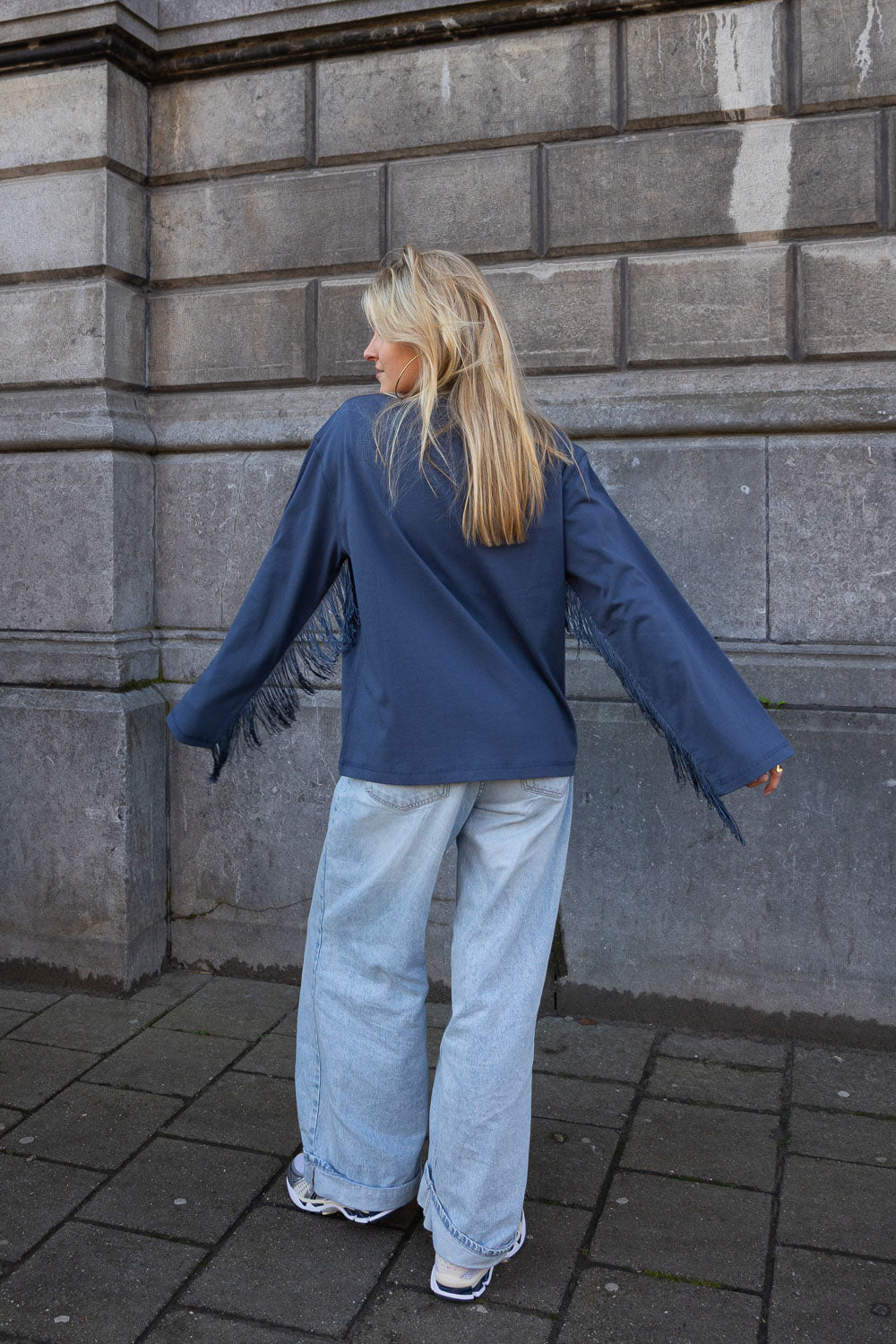 SIZZ THE BRAND Longsleeve Fringes Blue