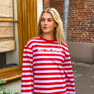 SIZZ THE BRAND Striped Longsleeve Red