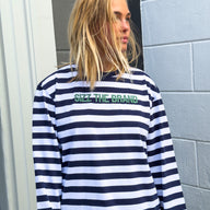 SIZZ THE BRAND Striped Longsleeve Navy