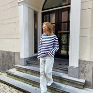SIZZ THE BRAND Striped Longsleeve Navy