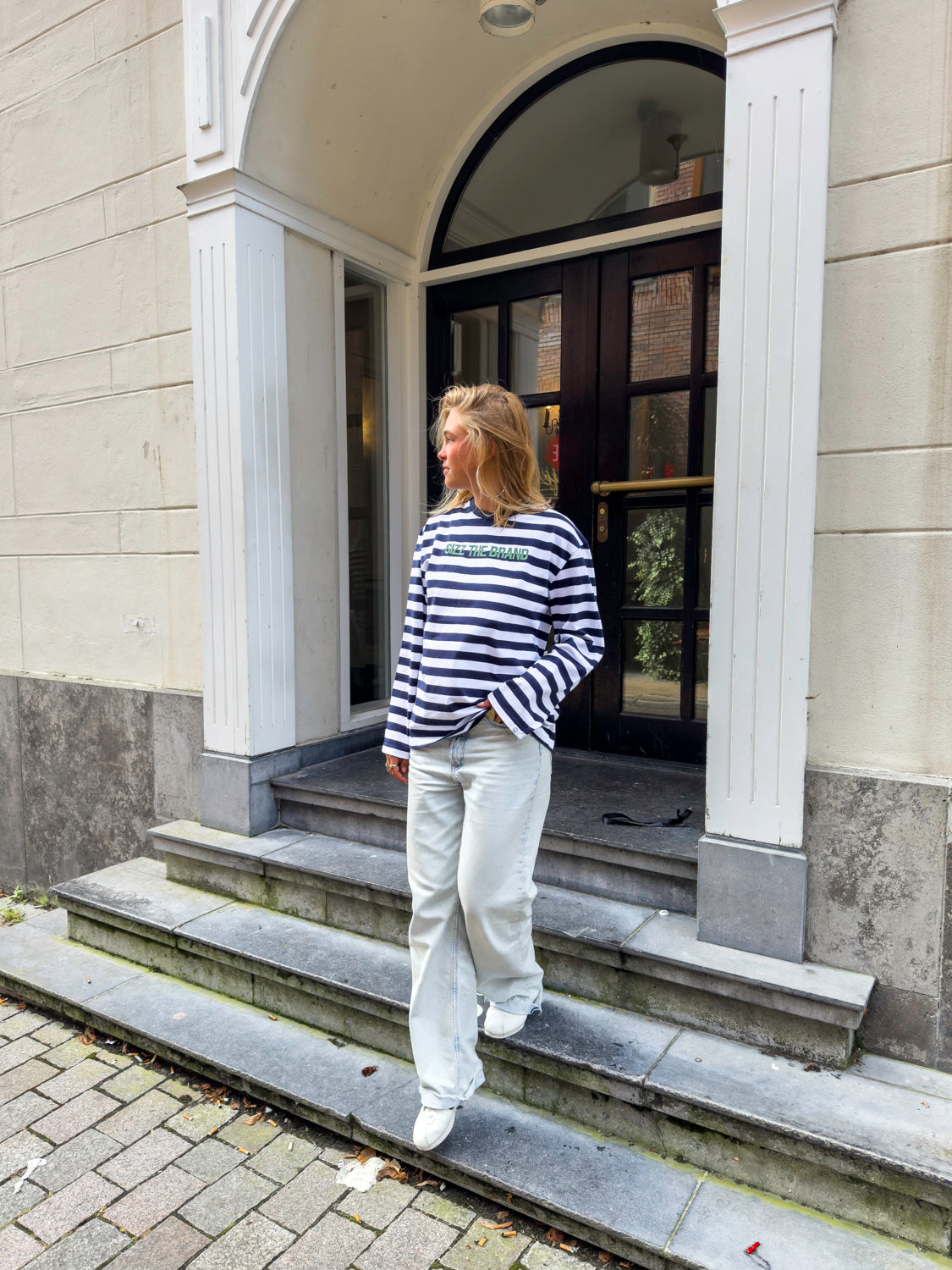 SIZZ THE BRAND Striped Longsleeve Navy