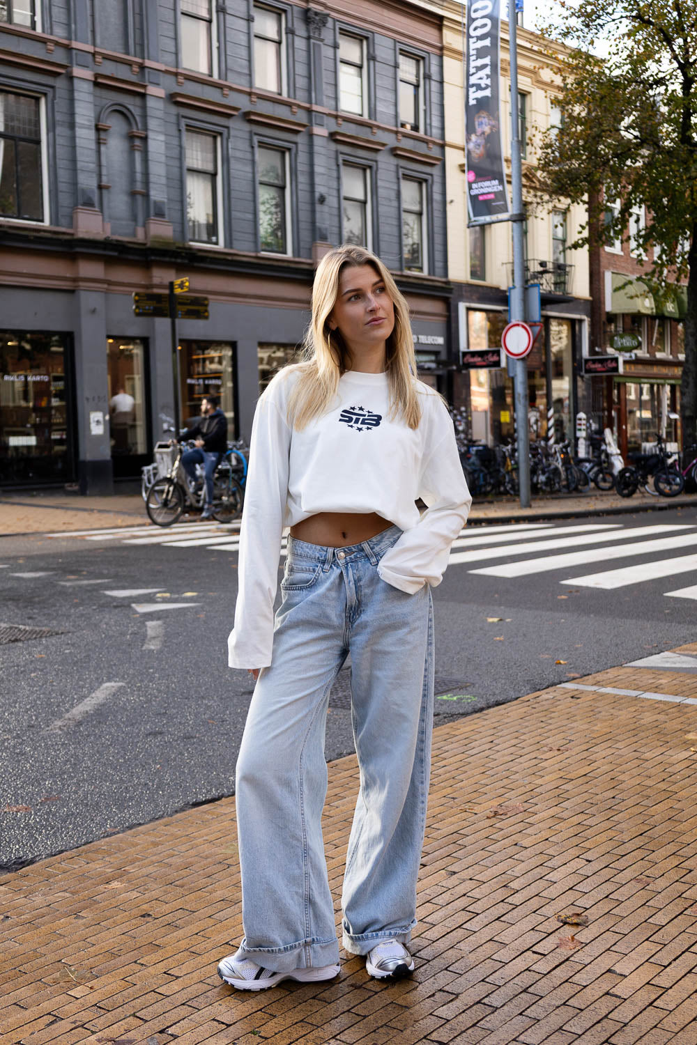 STB Stars langarmshirt Weiß