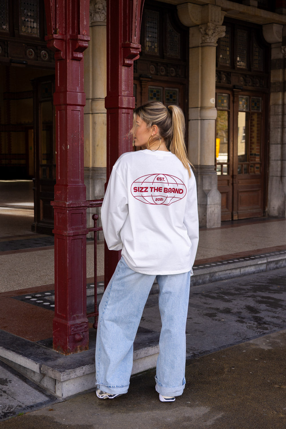 SIZZ Worlweide Langarmshirt Weiß