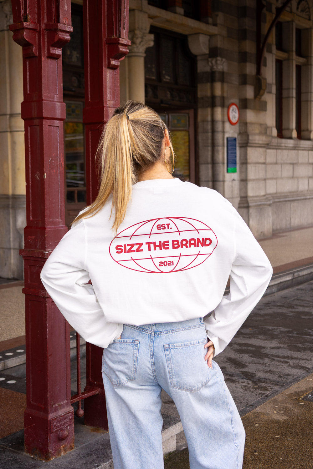 SIZZ Worlweide Langarmshirt Weiß