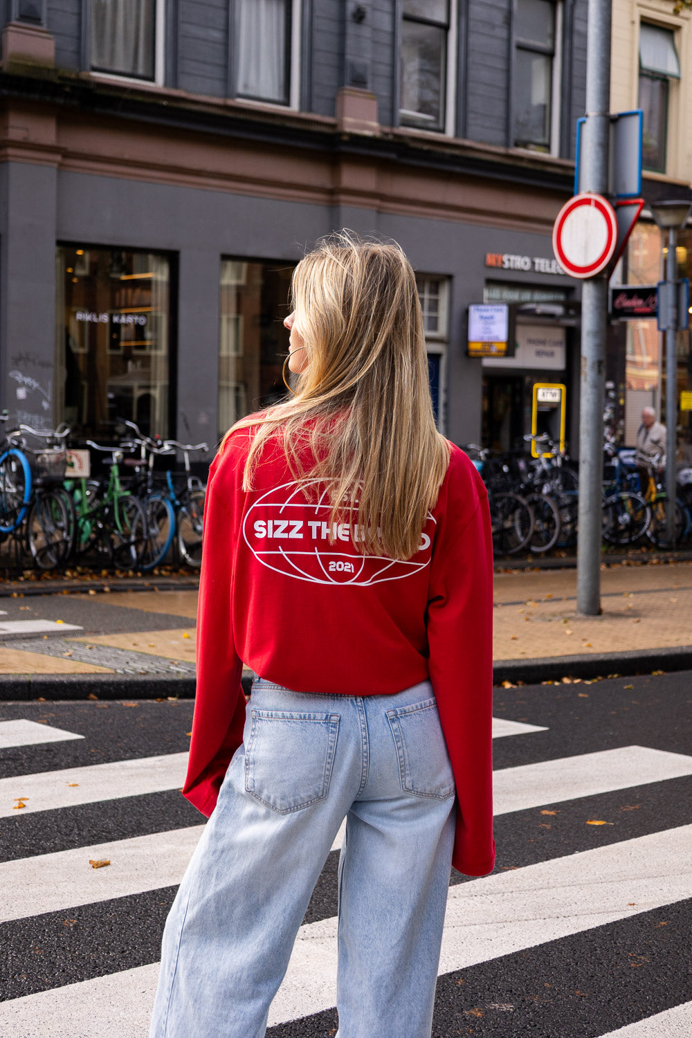 SIZZ Worldwide Langarmshirt rot