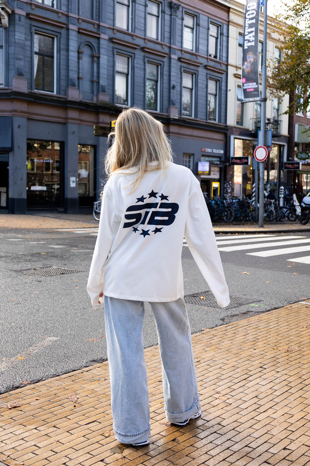 STB Stars langarmshirt Weiß