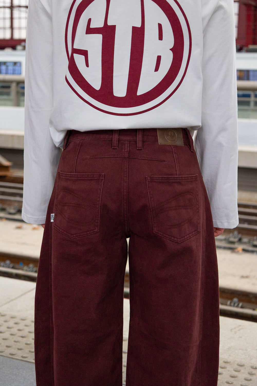 Frame Barrel Jeans Bordeaux