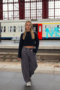 Wide Sleeve Top Navy