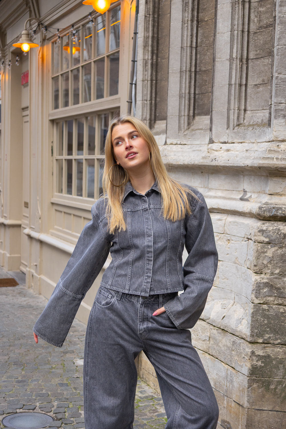 Frame Denim Blouse Grey