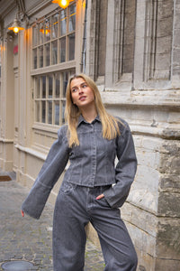 Frame Denim Blouse Grey