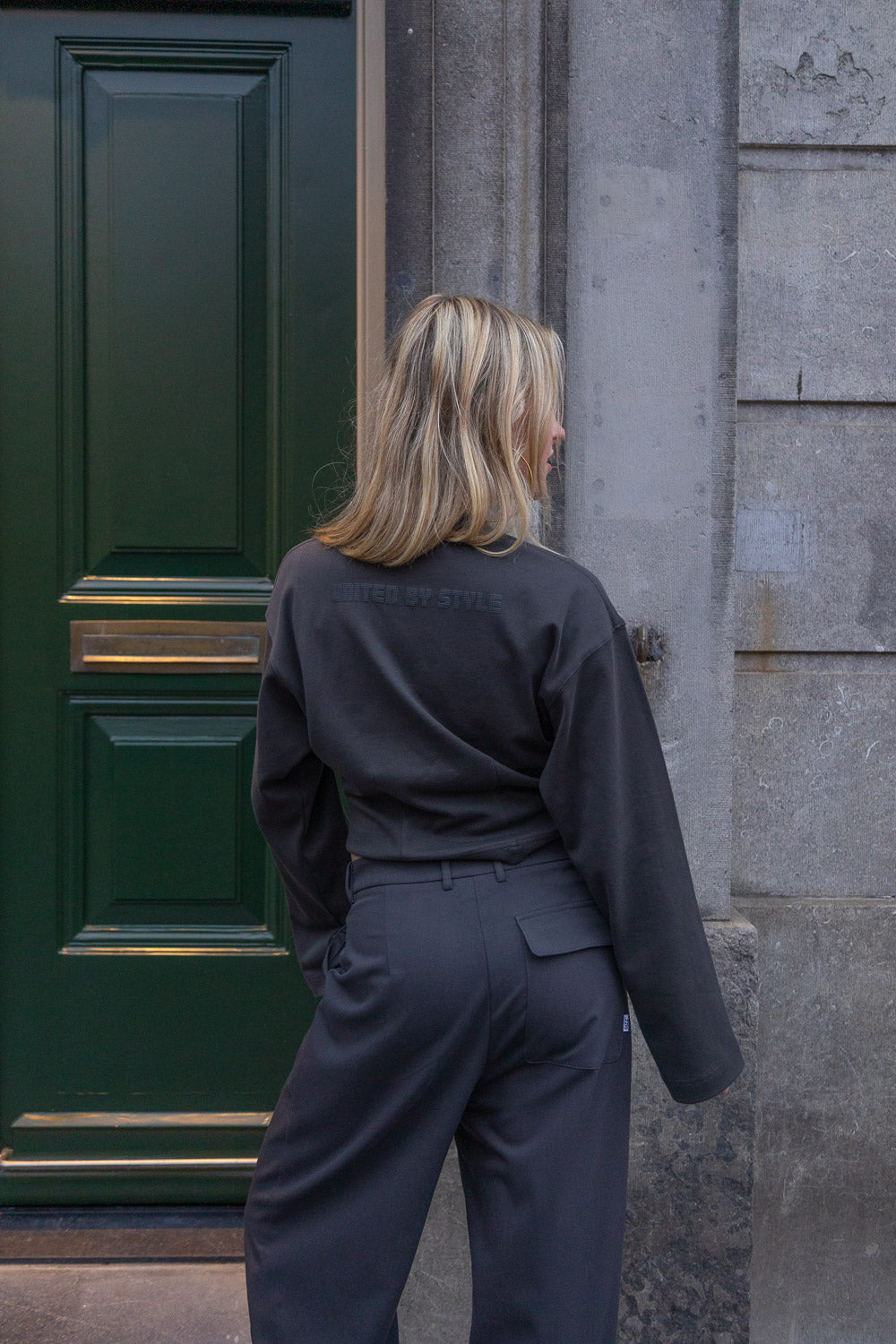 Tailored Longsleeve Donker Grijs