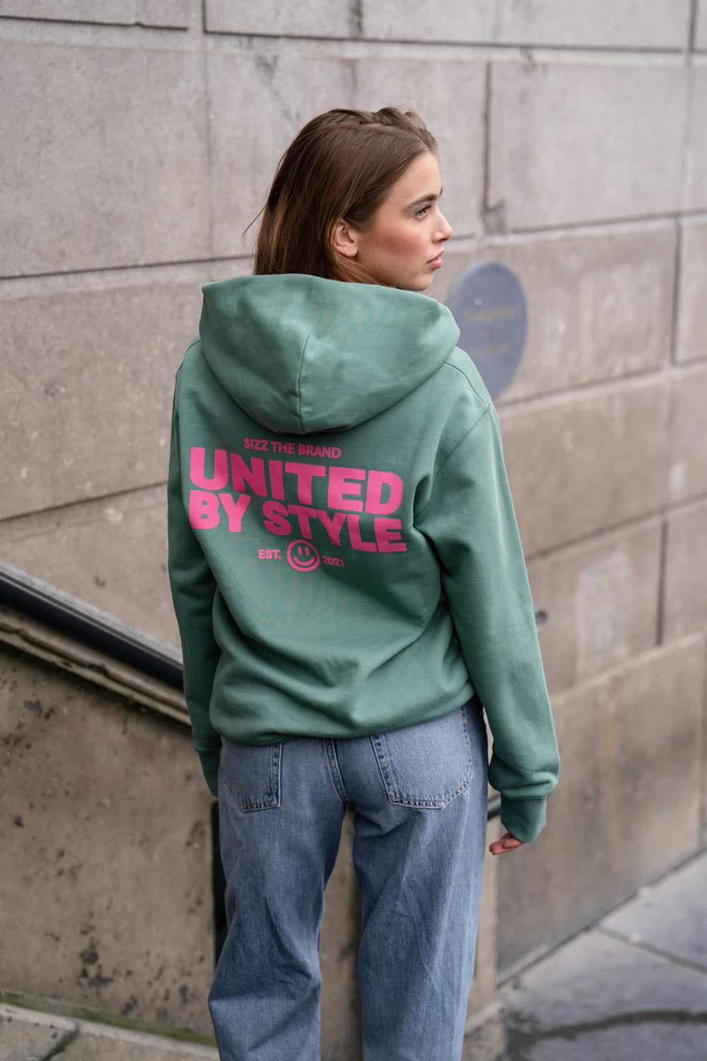 UNITED BY STYLE Hoodie Green