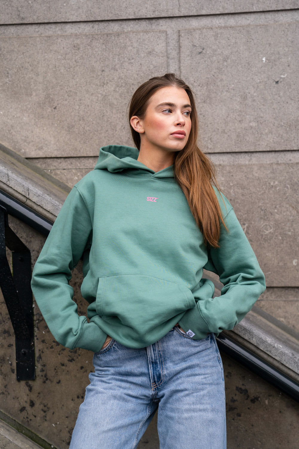 UNITED BY STYLE Hoodie Green